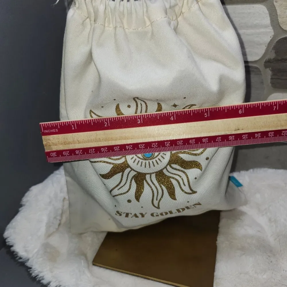 3/$25 - 2 - Ipsy Floral and Gold Cosmetic Draw String Bags